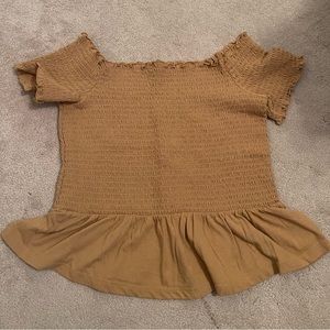 American Eagle Off-the-Shoulder Smocked Blouse